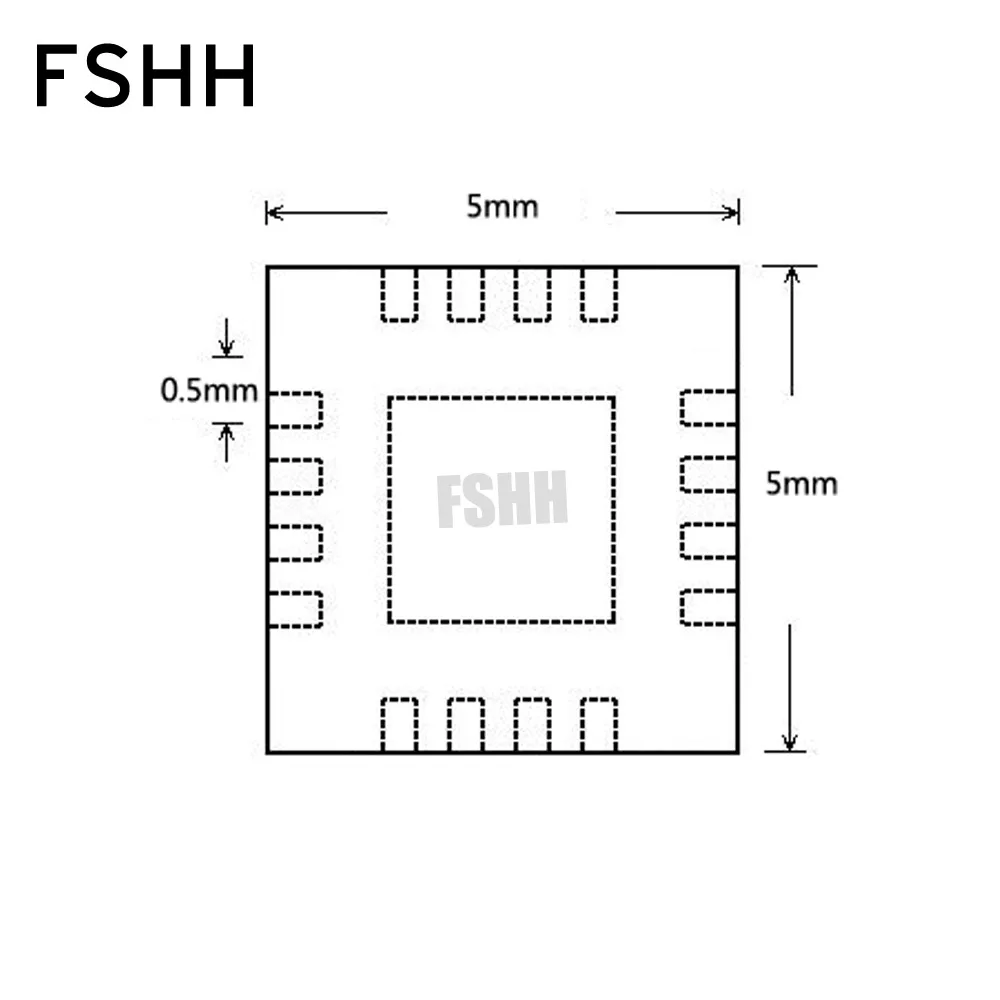 FSHH QFN12 to DIP12 Programmer adapter WSON12 DFN12 MLF12 socket Pitch=1.27mm  Size=5x5mm
