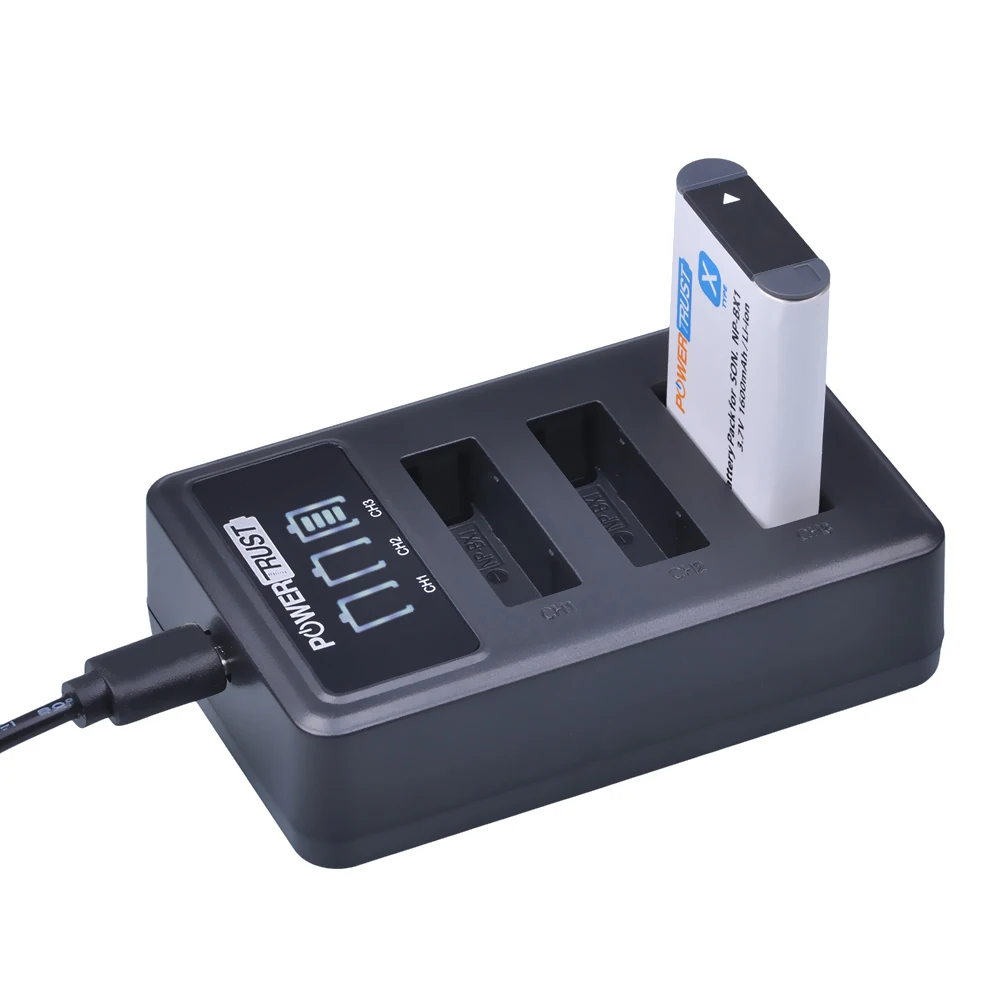 

1x 1600mAh NP-BX1 NPBX1 NP BX1 Camera Battery +LED 3 Port USB Charger for Sony DSC RX1 RX100 AS100V M3 M2 HX300 HX400 HX50 HX60