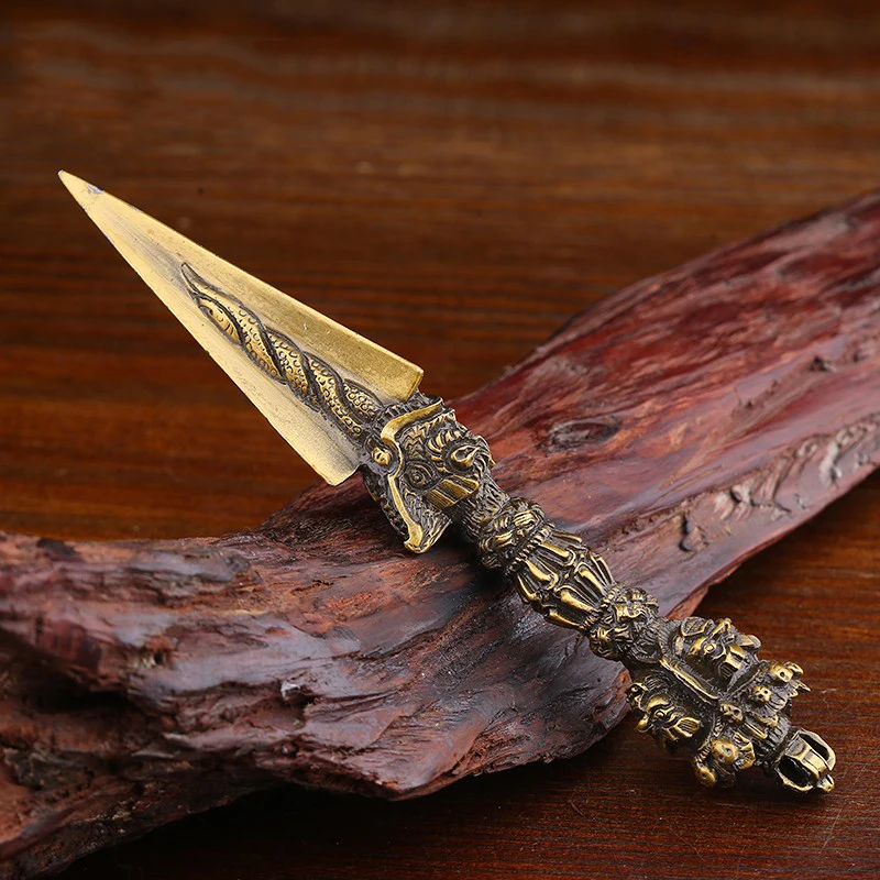 Aqumotic Chinese Feng Shui Decor Copper King Kong Fallen Devil Puba Actuator Large 17cm Decorating Table Decor for Good Luck