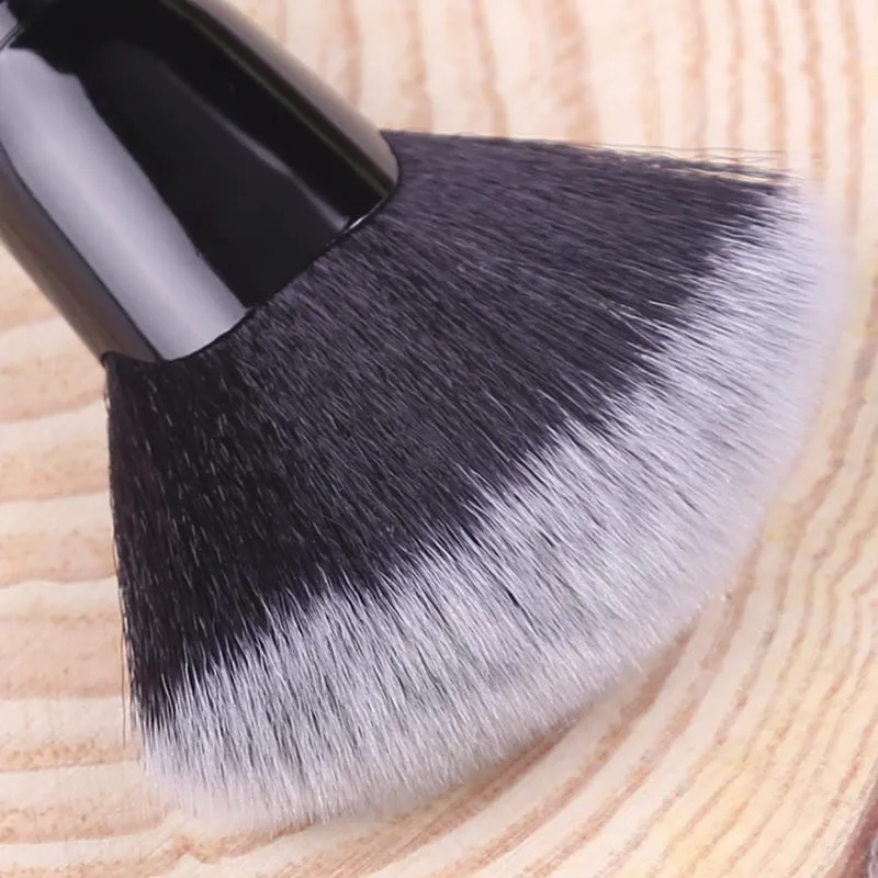 Zoreya Brand  Professional Nylon Large Fan Brush Black Wooden Handle Makeup Brushes Beauty Cosmetic Tools For Blusher