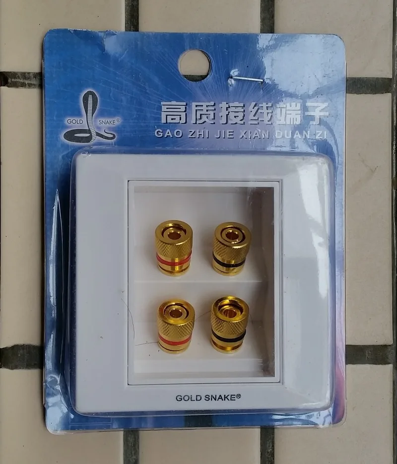 4 Position 4mm Banana Socket Speaker Panel Box Audio Panel Socket gold plated terminal Outlet 86 Size