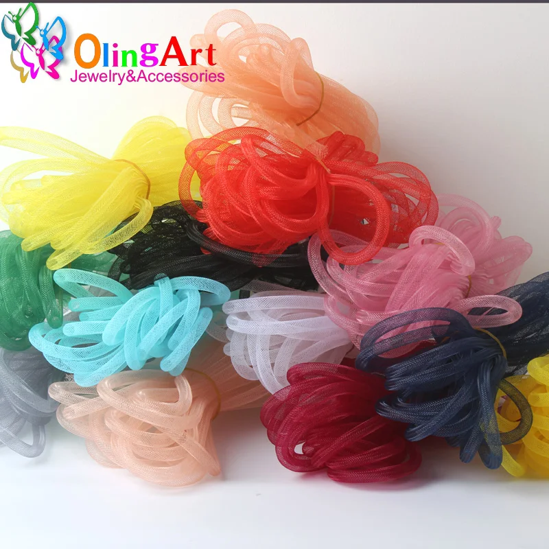 OlingArt 8mm 5M/Lot Wholesale Colorful Mesh Bracelet Jewelry DIY Fitting With Crystal Stones Filled Necklace Choker Selling New