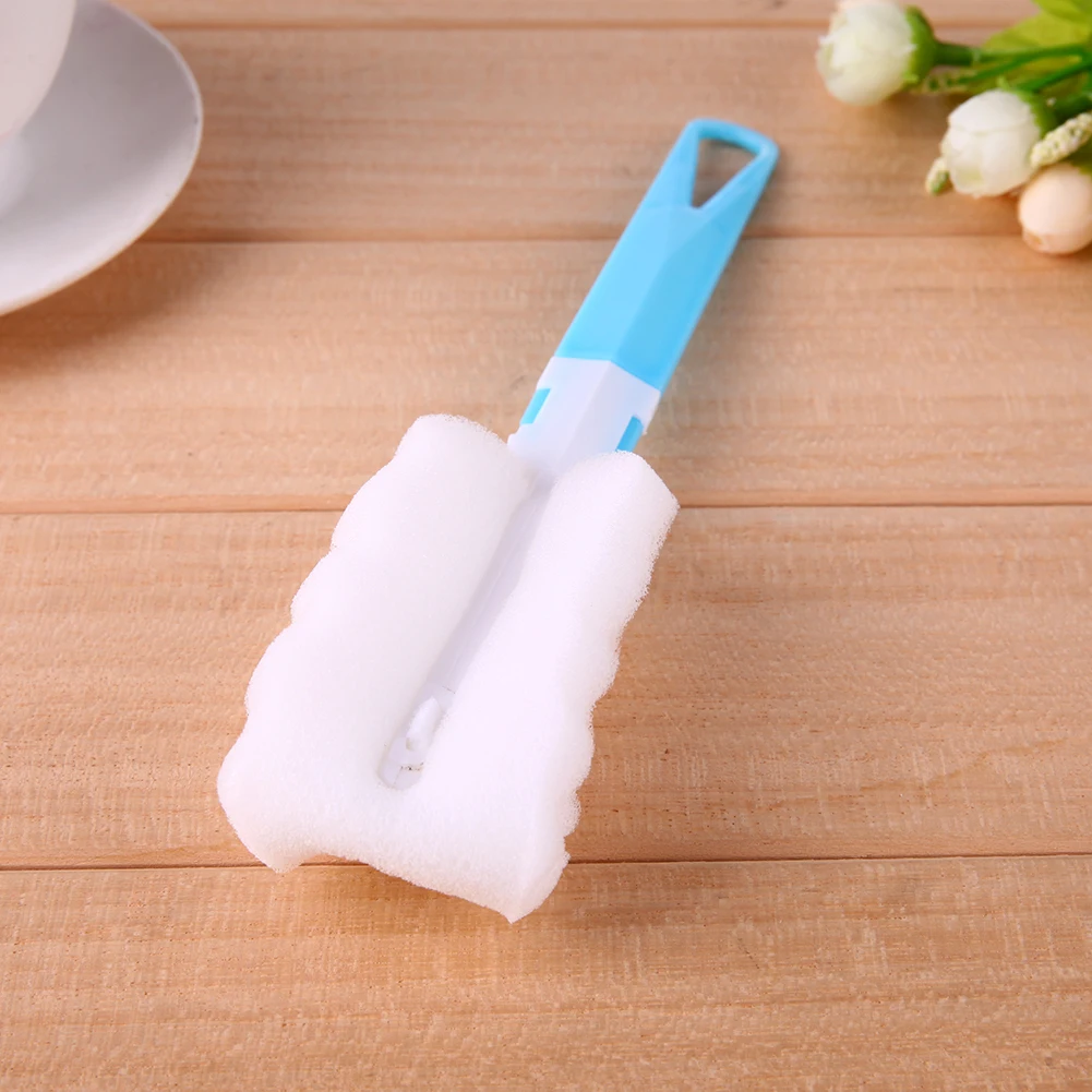 แปรงฟองน้ำ Long Handle Easy แปรงฟองน้ำทำความสะอาดแปรงทำความสะอาดขวดแก้วคัพ Scrubber ซักผ้าทำความสะอาดห้องครัวเครื่องมือ