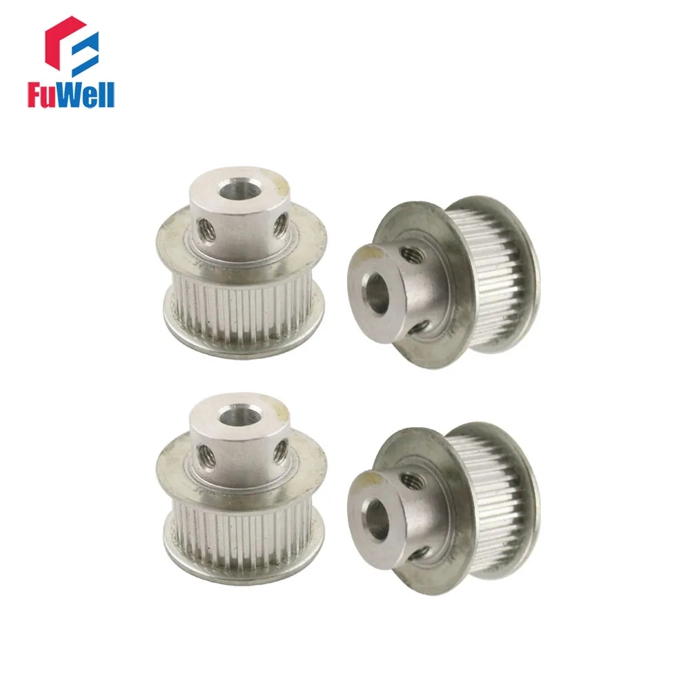 

4pcs MXL Type 30T Timing Pulley 5/6/6.35/7/8/10/12mm Inner Bore 11mm Belt Width 2.032mm Pitch Aluminum Alloy Timing Belt Pulley