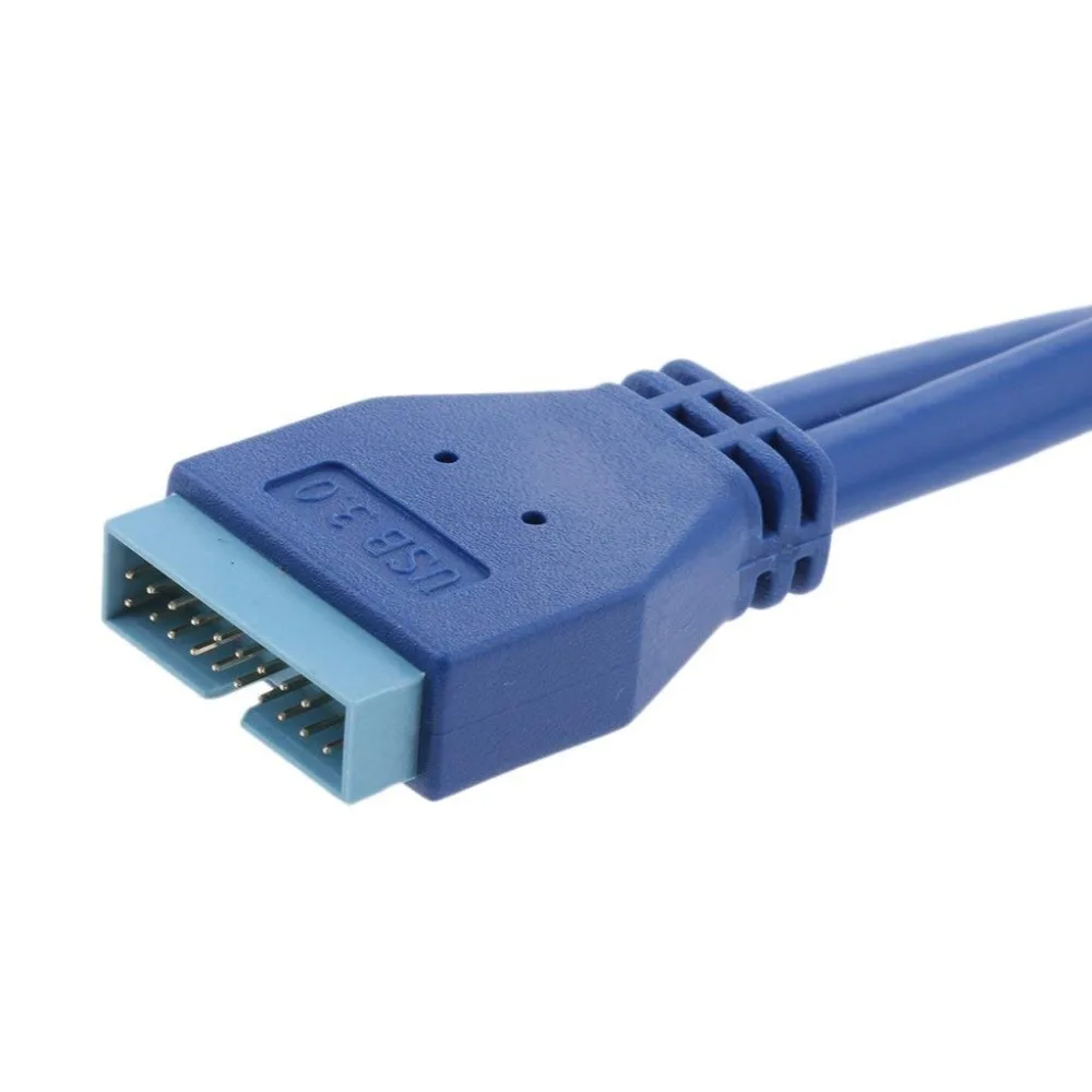 Dual 2 Port USB3.0 USB 3.0 A Male to Motherboard Mainboard 20Pin Cable Adapter 19 Pin USB Extension cable