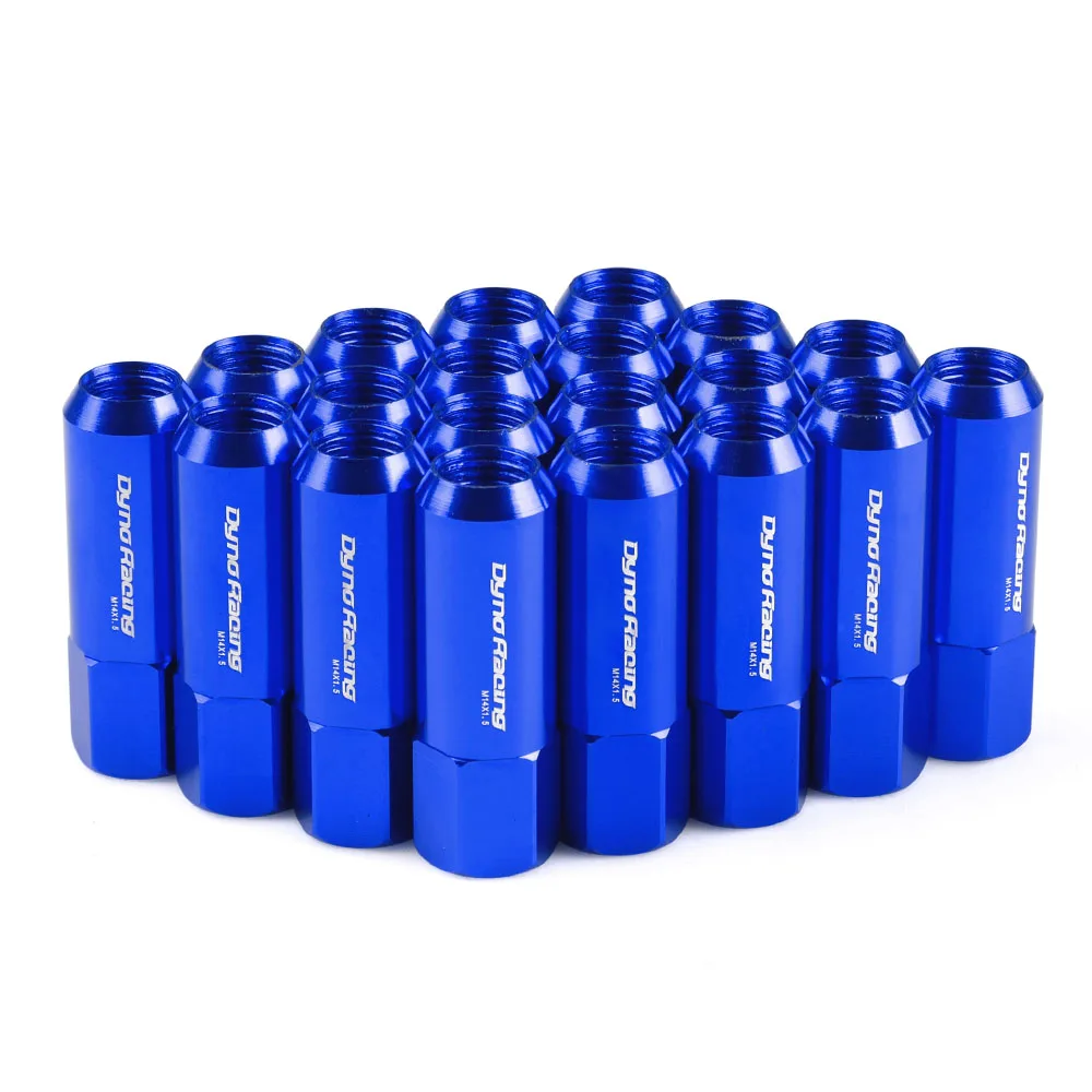 Dynoracing 60mm M14*1.5 Wheel Nuts New 20PCS Racing Lug Wheel Nuts Screw / Aluminum Lug nut  M14X1.5 BX101006