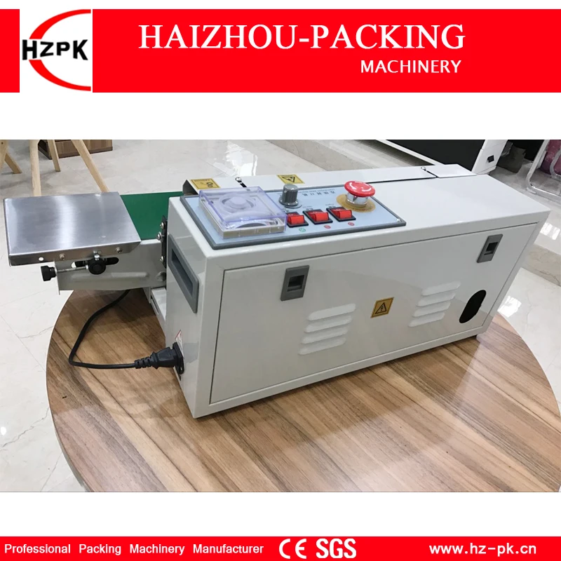 HZPK Automatic Vertical Type Stainless Iron Body With Spray Sealer Continuous Plastic Film Sealing Machine With Conveyor FR770