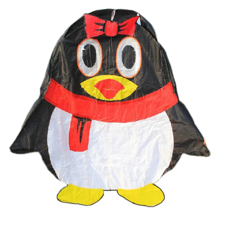 Professional  Outdoor Fun Sports Power Big Cartoon Software  Penguin Animal  Kite For Kids With String Good Flying