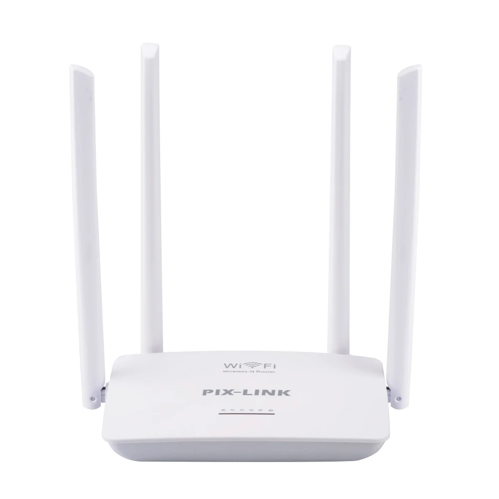 

English Firmware Wireless Home Router WIFI Repeater Booster Extender Network 802.11 b/g/n 5 Port RJ45 300Mbps White 4 Antennas