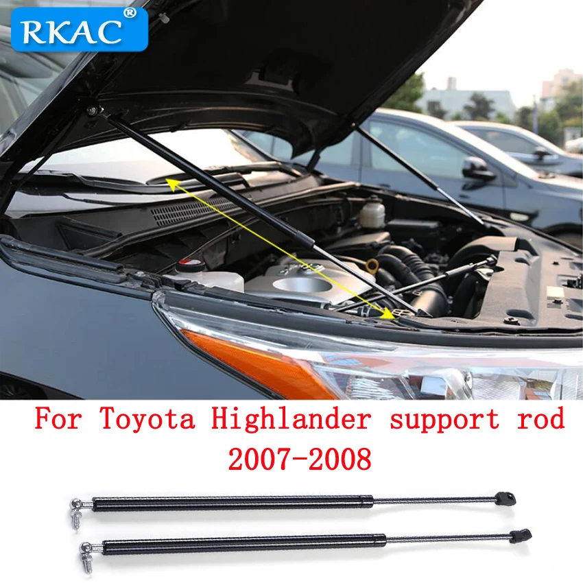 for Toyota Highlander 2007 - 2019 2TH 3TH Car Bonnet Hood Support Hydraulic Rod Strut Bars Lift Spring Shock Bracket Car Styling