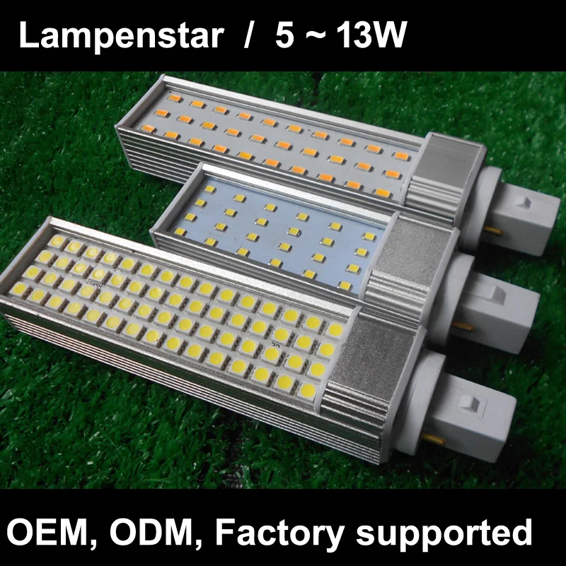 

g24 led bulb G24d3 G24d-2 G24d-1 Blanco Calido Lampara Bombilla PL SMD5730 2835 5050 led Light real power ac110V/ac220V 85-265V