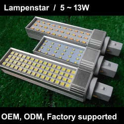 g24 led bulb G24d3 G24d-2 G24d-1 Blanco Calido Lampara Bombilla PL SMD5730 2835 5050 led Light real power ac110V/ac220V 85-265V