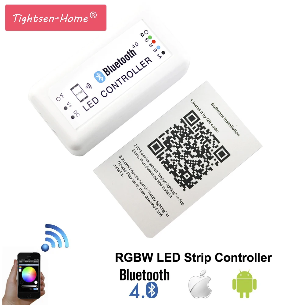 Bluetooth LED RGBW Controler DC 12-24V MIni Wireless IOS/Android Bluetooth RGBW LED Controller for RGBWW/ RGBW LED Strip Light