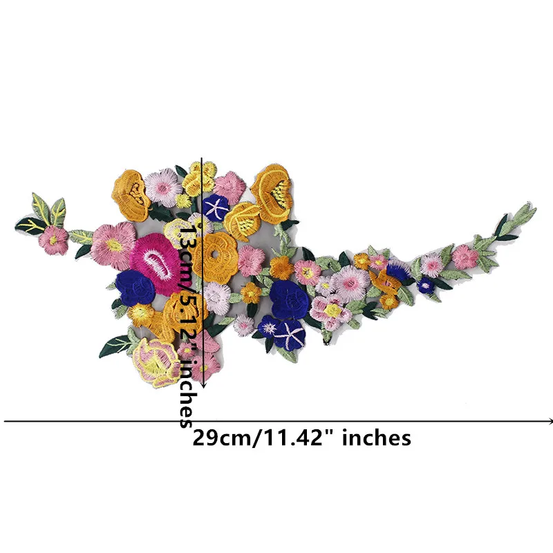 5 set Ricamo Fiori di Pizzo Patch Abbigliamento Accessori FAI DA TE Multicolore Motivi di Pizzo Applique Trim Tessuto Decorativo T1830