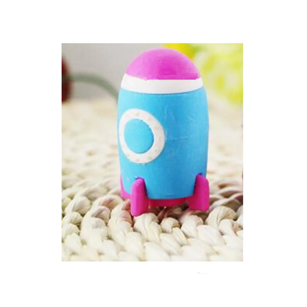 Korean Eraser Rocket Eraser  School Stationery Eraser Random Color Mini Cute Students Eraser 5 pieces per lot plus small gift