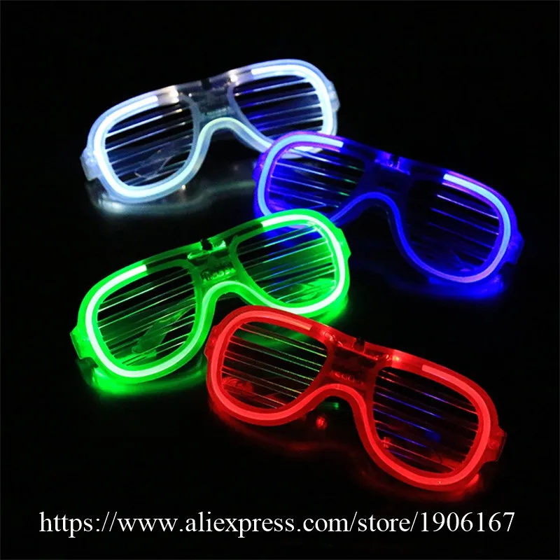 4 Color Can Choose Led Luminous Party Glasses Grand Event Stage Light Up Dance Wear 10Pcs/Lot