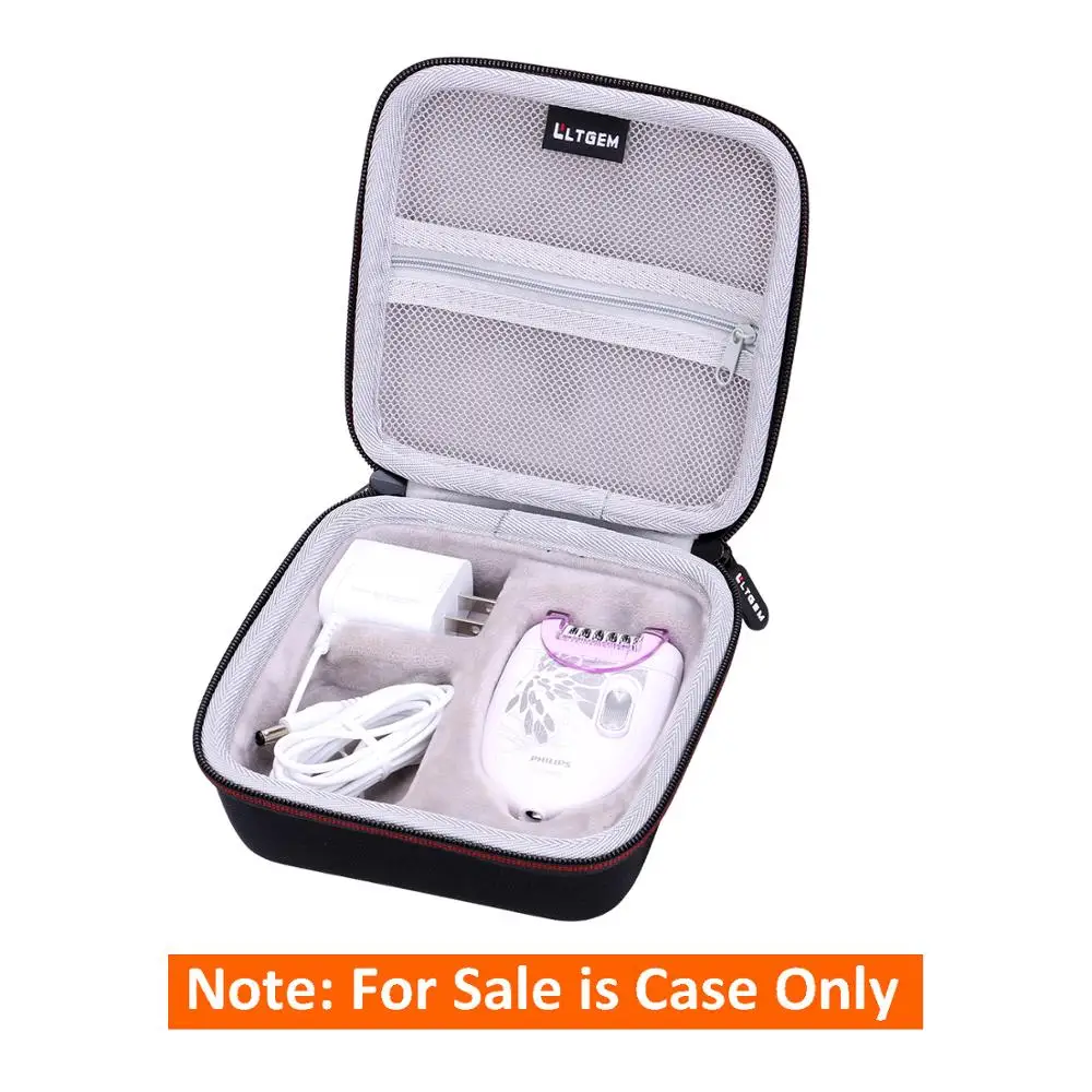 LTGEM EVA Black Carrying Hard Case for Philips HP6401 Satinelle Essential Compact Hair Removal Epilator