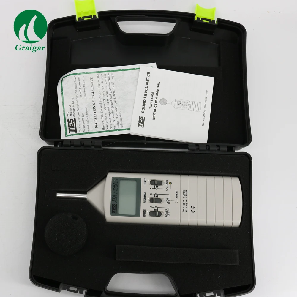 Kỹ thuật số Âm Thanh Đồng Hồ Đo Mức TES-1350A Âm Thanh Phân Tích Tiếng Ồn Meter