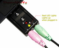 Drop Shipping  External USB Sound Card 7.1 Channel 3D Audio Adapter with 3.5mm Headset MIC for PC Desktop Notebook