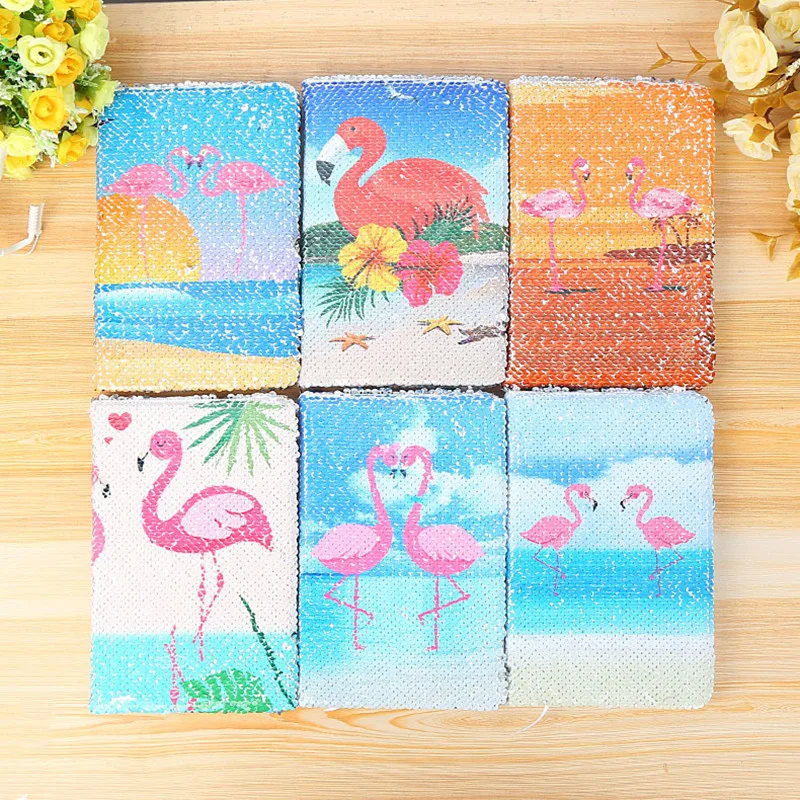 

A5 Diary Notebook Mini Double Sided Sequin Blank page Graffiti Notebook Creative Stationery 3Colors Animal diary notepad paper