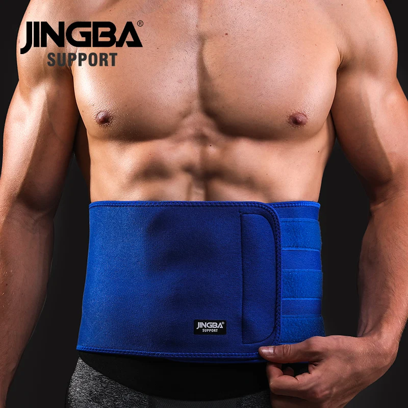 JINGBA SUPPORT Slim fit Abdominal Waist sweat belt Sports Waist trimmer Support Safety Back Support Lumbar Band Protective