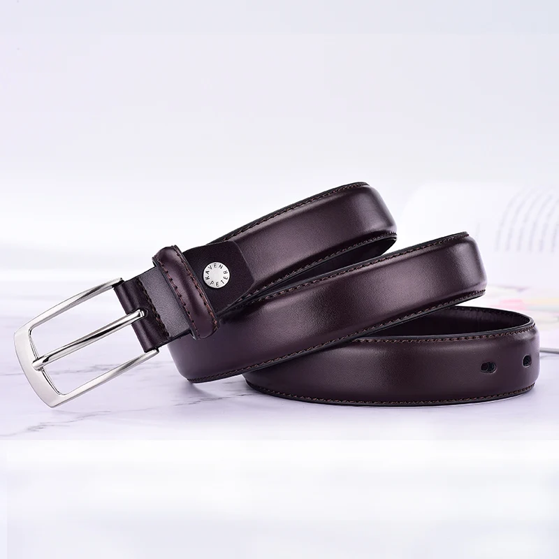Classic Leather Belt For Men Luxury Business Male Cowhide Leather Belts 3.0 CM Casual Pin Buckle Belt For Men Dropshipping