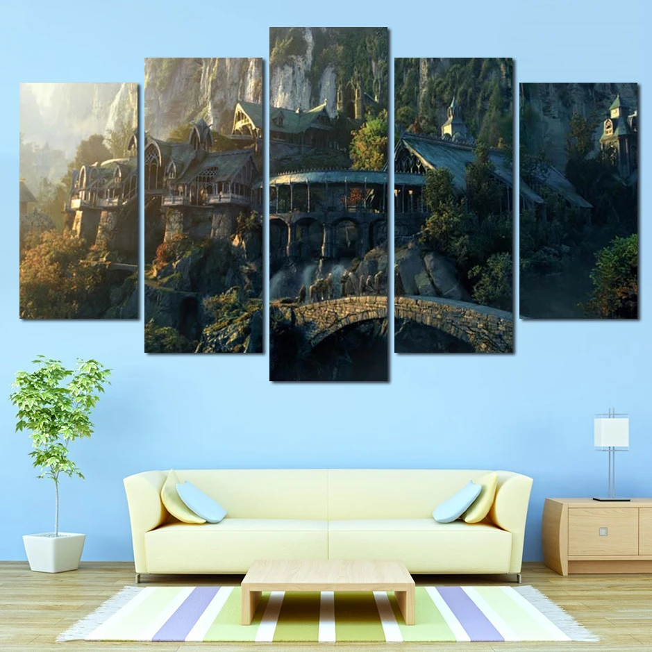 

5pcs Painting 5D DIY Diamond painting Cross stitch Castle Fantasy Diamond embroidery Landscape Full square Diamond mosaic scenic