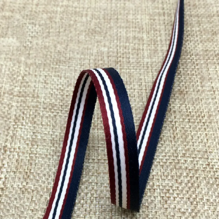 Hot Sale 1cm Stripe Ribbon DIY Handmade Clothing Material Shoulder Strap Gift Wrap DIY Clothing Hair Sewing Accessories (1Meter)