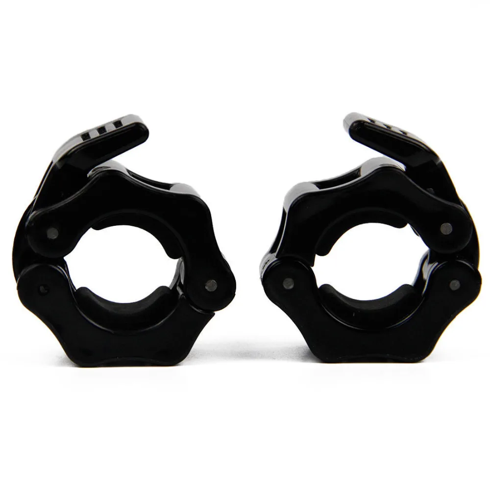 Pinces à ressort pour haltères, pinces Spinlocks pour gymnastique, Fitness, Crossfit, 1 paire, 25mm, noir