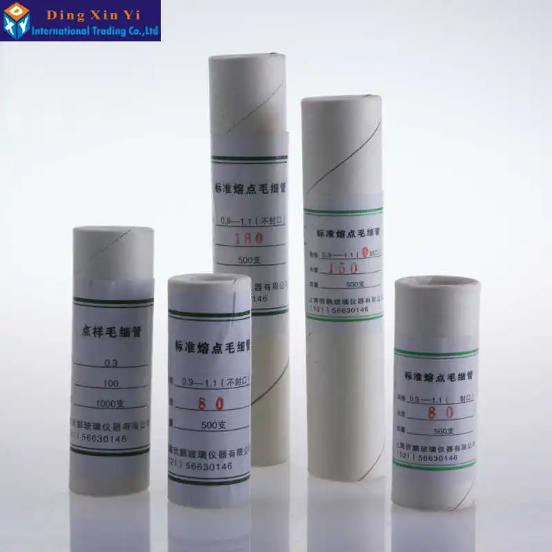 500pcs/lot 0.9-1.1*150mm Laboratory measurement of capillary  Melting point of capillary one side Sealing type