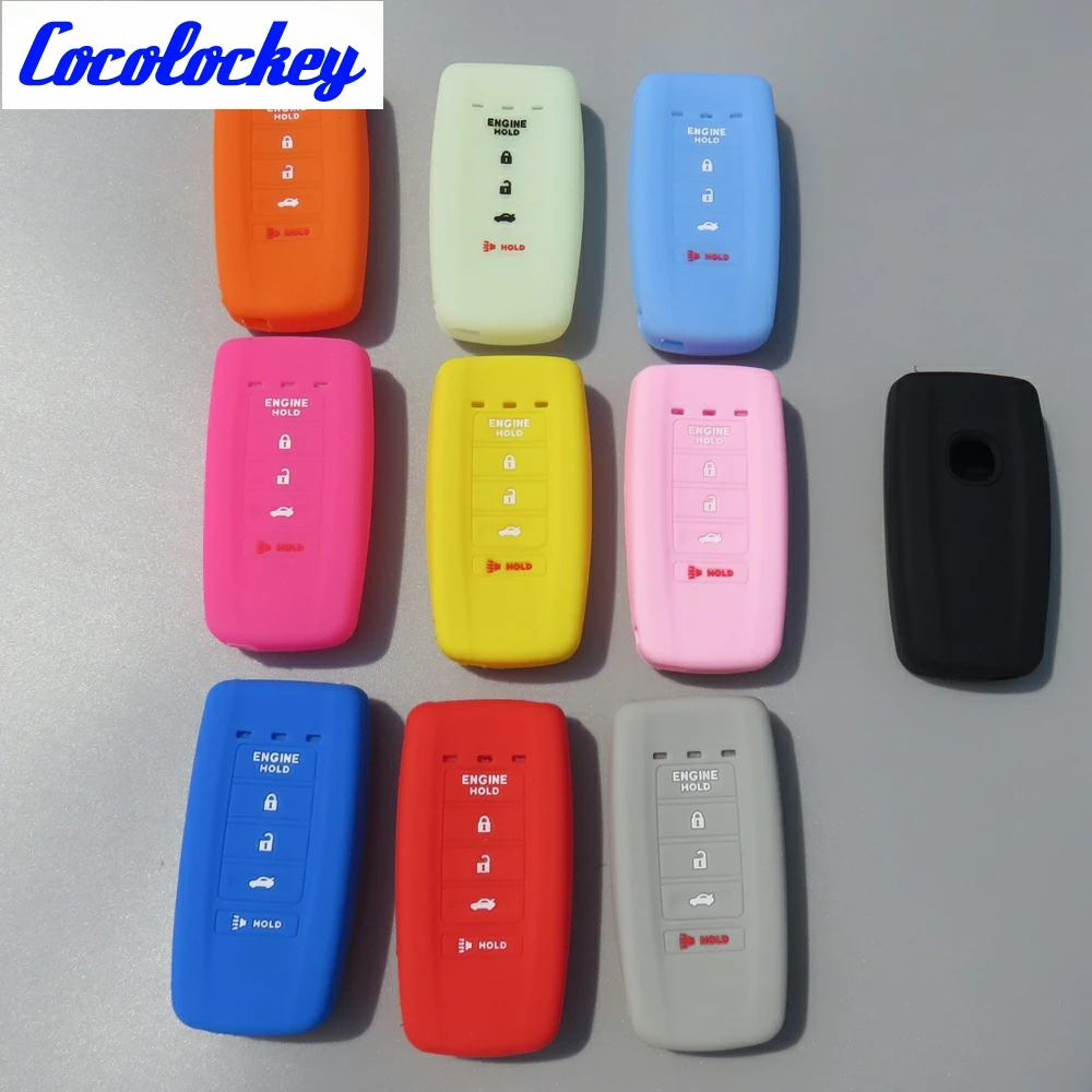 Cocolockey Silicone Car Cover Case Key Holder for ACURA ILX TLX RLX RDX MDX TSX 2015 2016 2017 5 Buttons Engine HOLD Keyless