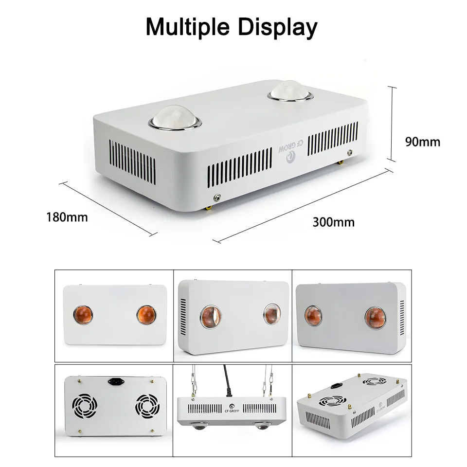 Imagem -03 - Lâmpada de Led Cob para Cultivo de Plantas Hidropônicas Lâmpada de Espectro Completo 300w e 600w