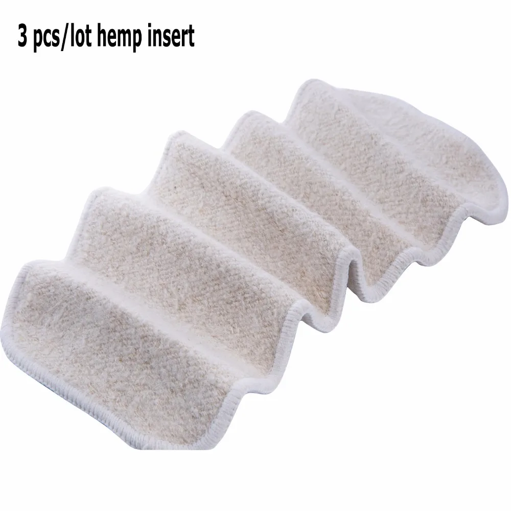 

3pcs/lot Hemp Cotton Inserts Reusable Nappy Liners Baby Diapers 4 layer Hemp Insert