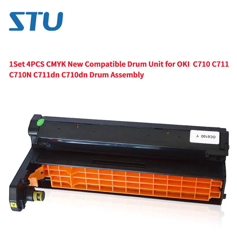 1Set 4PCS CMYK New Compatible Drum Unit for OKI C710 C711 C710N C711dn C710dn Drum Assembly