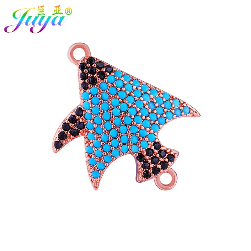 DIY Jewelry Findings Colorful Stones Fish Charm Connectors Accessories For Women Handmade Bracelet Earrings Jewelry Making