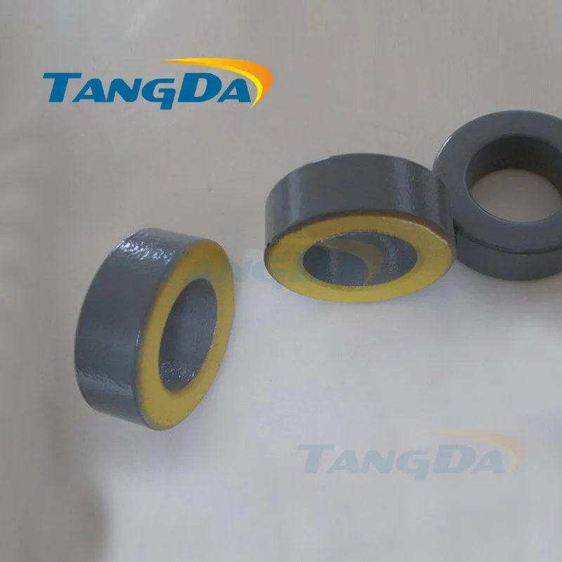 

Tangda Iron powder cores T157-33 OD*ID*HT 40*24*15 mm 43.5nH/N2 33ue Iron dust core Ferrite Toroid Core toroidal yellow gray