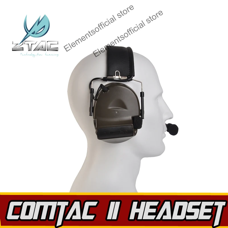 Z-TAC Tactical Comtac II Headset Z-tactical Softair Airsoft Gun ipsc Kenwood PTT Hunting Arsoft Headphone Earphone For Shooting