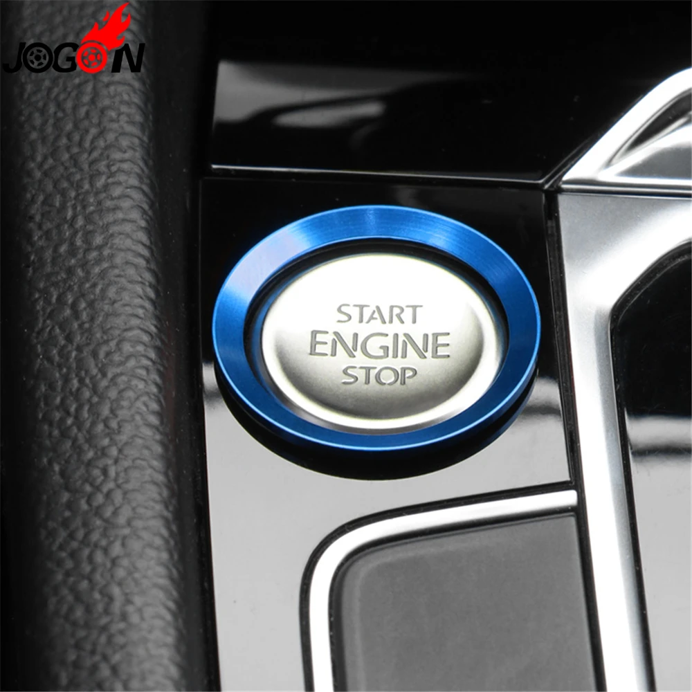 Red Blue Start Engine Stop Button Ring Cover Trim For VW Golf 7 MK7 GTI R Jetta CC Passat B8 Touareg Altas T-roc Touran Tiguan