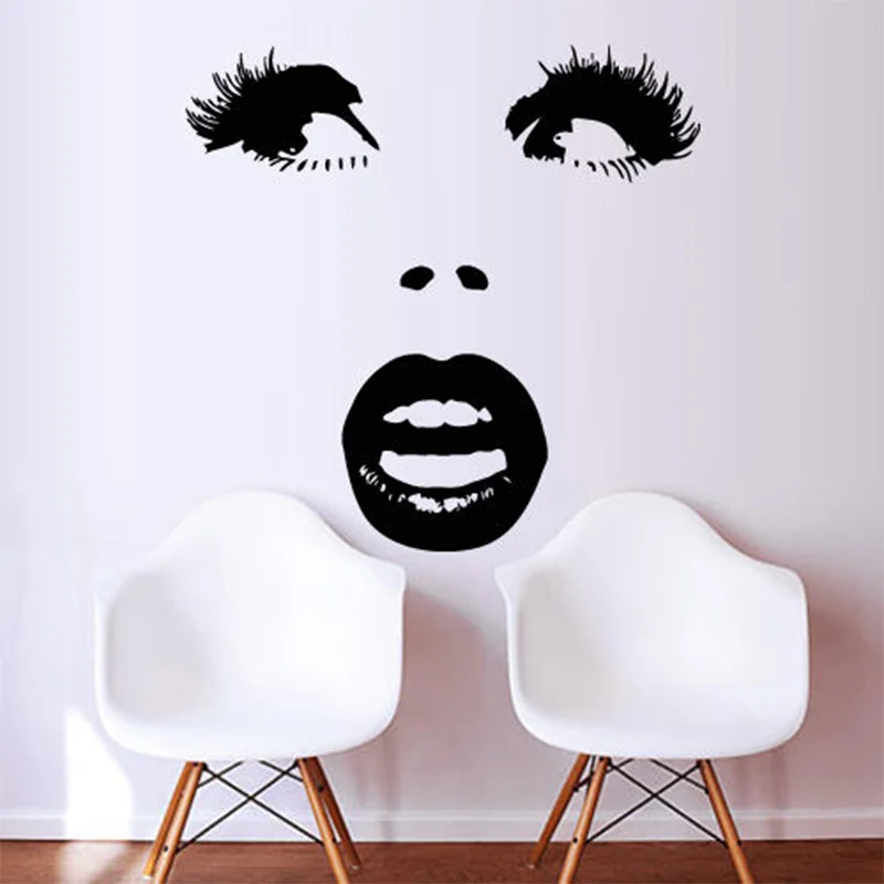 

Details about Wall Decal Sticker Vinyl Girl Face Lips Sexy Eyes Beauty Salon 50 x 50 cm