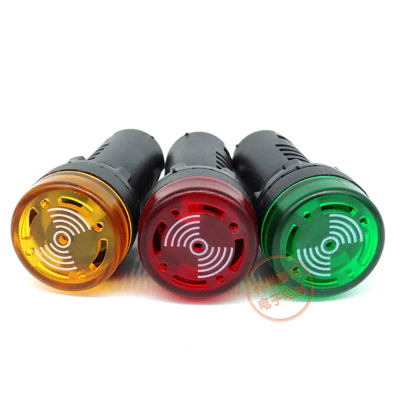 5 ชิ้น/ล็อต AD16-22SM แฟลช LED ตัวบ่งชี้ Buzzer 22mm 12 V 24 V 220 V 110 V แผง Mount นาฬิกาปลุกสัญญาณ