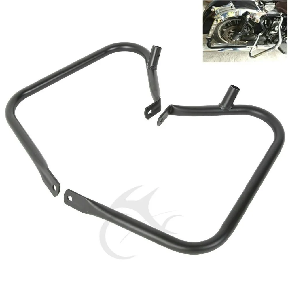Motorcycle Saddlebag Bags Steel Guard Bracket For Harley Touring Road King Electra Glide Road Glide 1997-2013