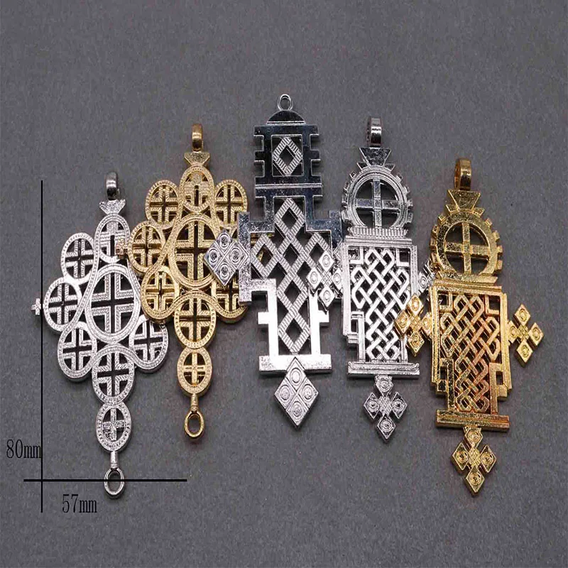 African cross Egyptian big cross and thick necklace ladies / men\'s jewelry African ethnic traditional style 10 pieces