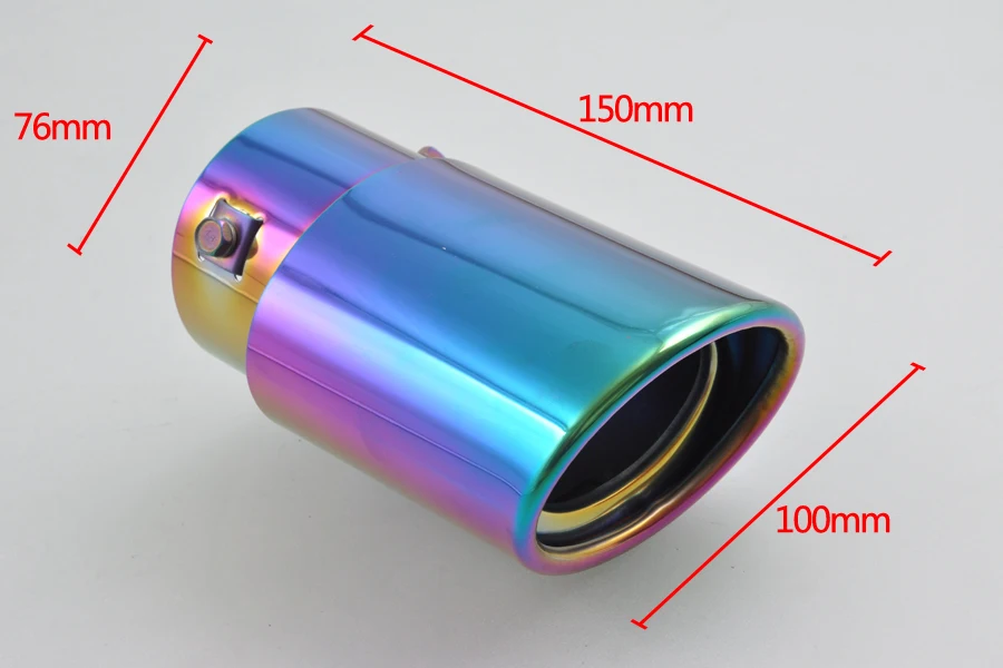 For Fashion Colorful Exhaust Muffler Silencer Tail Tip Pipe 58-70mm Inside Dia[QPA129]