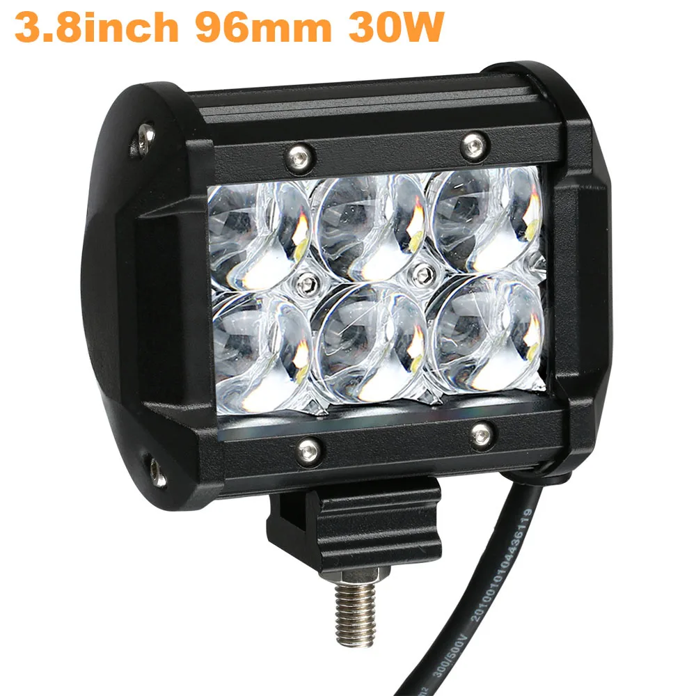 Weketory 4 6.5 9.3 12 17 Inch 30W 60W 90W 120W 180W 5D LED-werklampbalk voor auto Boot Off Road 4WD Truck Auto SUV ATV 12V 24V