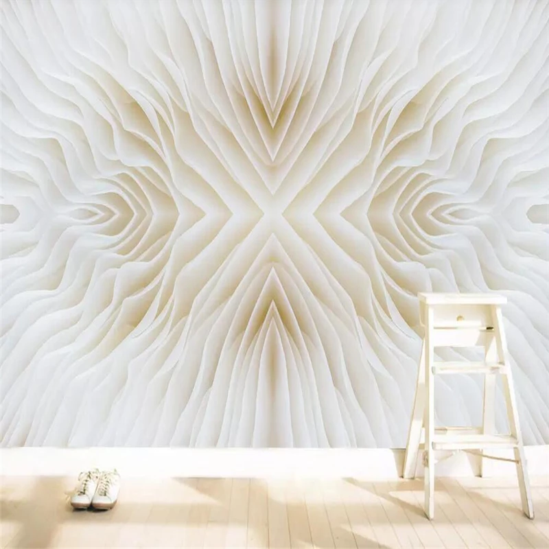 

Decorative wallpaper Geometric line 3D art design television background wall painting