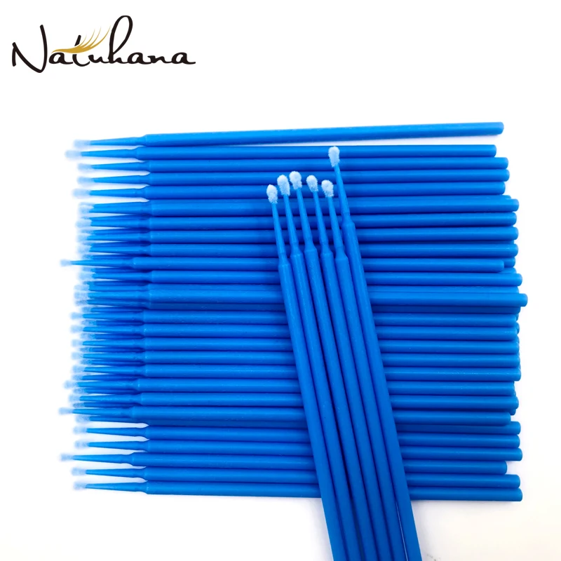 100Pcs/bag Durable Micro Disposable Eyelashes Extension Individual Lash Removing Swab Mascara Brush For Eyelash Extension Tools