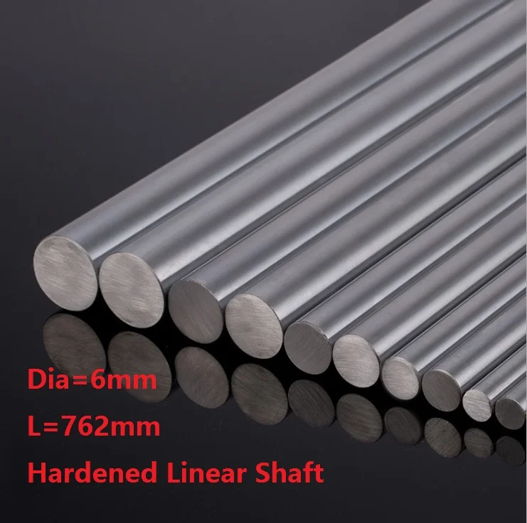 

10pcs/lot Dia 6mm shaft 762mm long Chromed plated linear shaft hardened shaft rod bar rail guide for 3d printer cnc parts