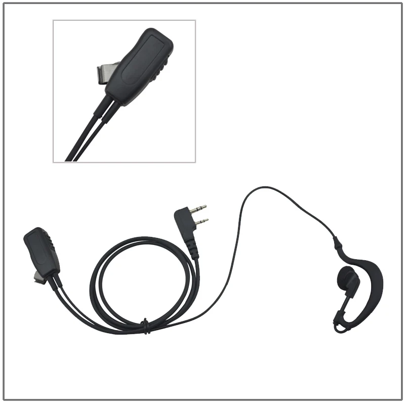 Good quality K Plug 2-wired Ear Loop Earpiece with PTT&Mic for Baofeng UV-5R,Puxing PX-888K,TYT TH-UV8000D,WOUXUN Two-way Radio