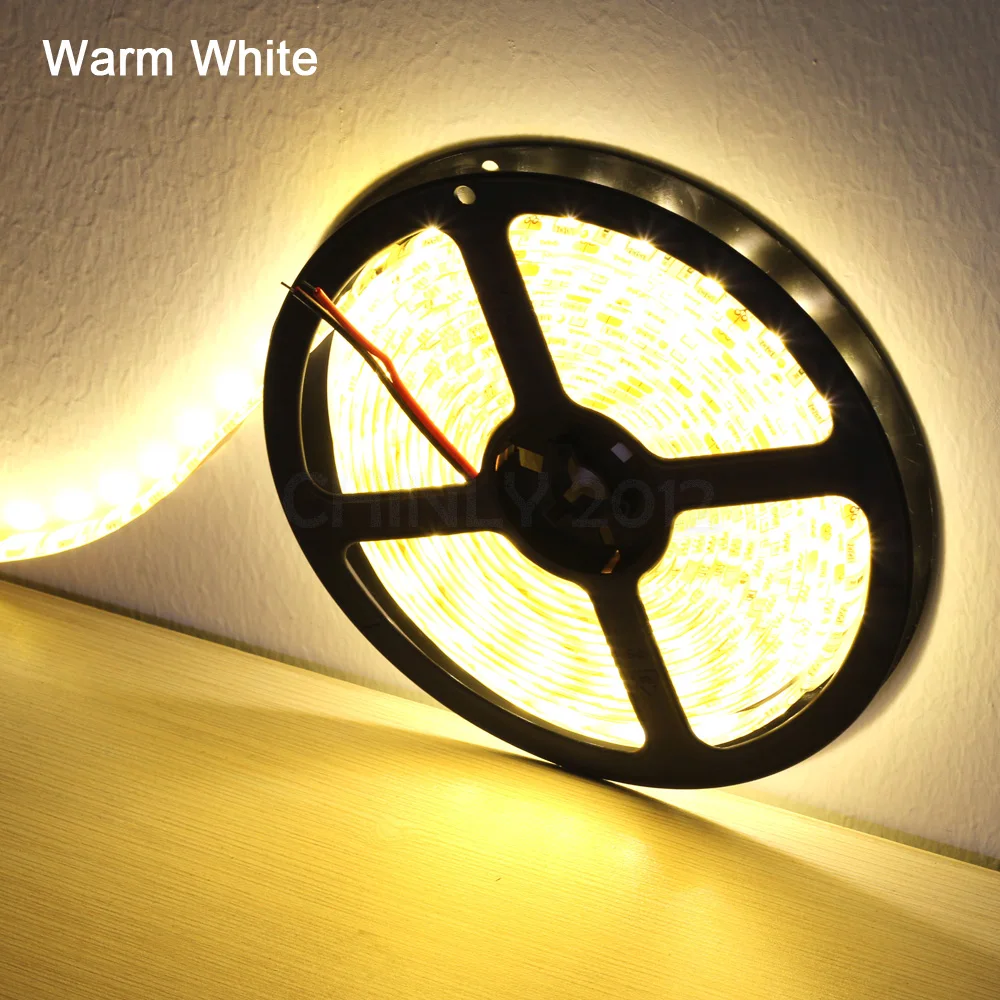 

12V RGB / White / Warm white Flexible led strip light lamp SMD 5050 5M 300led high brightness IP65 Waterproof