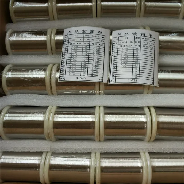 99.98% nickel wire 0.025mm 10kg export to Russia free shipping